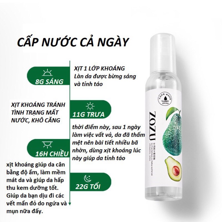 [ HCM ] Xịt Khoáng Bơ Cấp Ẩm Làm Dịu Làn Da Giữ Da Căng Mọng - 150ml | BigBuy360 - bigbuy360.vn