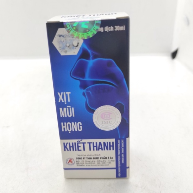 [Chính hãng] Dung dịch Xịt mũi - họng Khiết Thanh chai 30ml