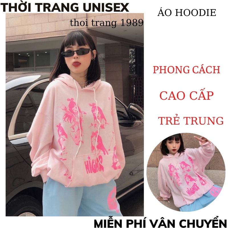 Bộ đồ thể thao 2 món gồm áo hoodie chui đầu dày dặn và quần thời trang mùa thu đơn giản cho nữ ,áo hoodie nữ ,quần bom