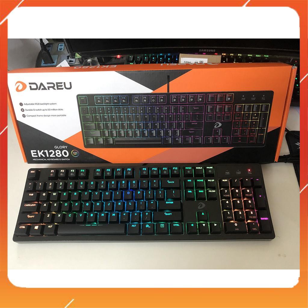Bàn phím cơ Gaming Dareu EK1280 - Mã cũ DK1280 - Led RGB - Bảo hành 24 tháng