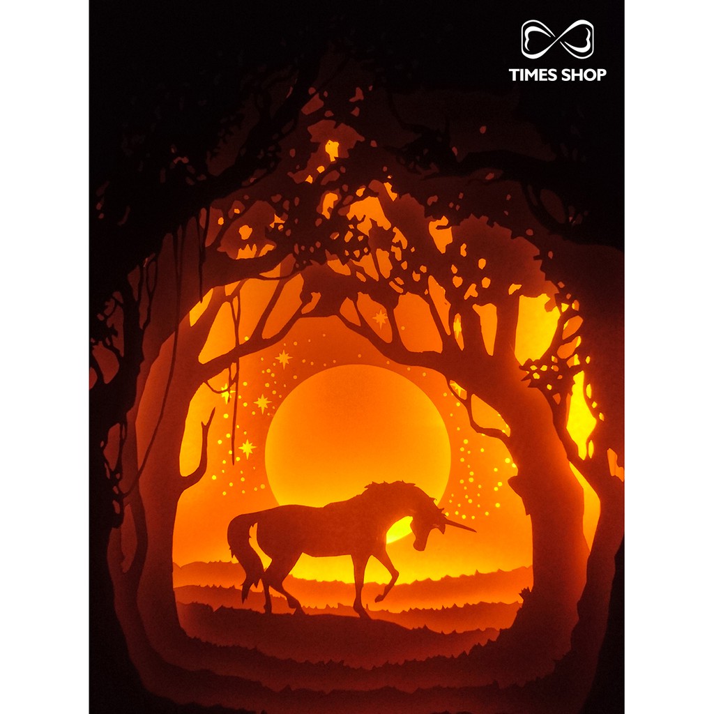 Đèn trang trí 3D - Dream box - Kỳ Lân