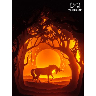 Đèn trang trí 3D - Dream box - Kỳ Lân