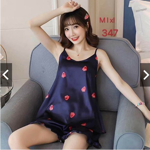 Bộ Ngủ Lụa CuTe Mát Lạnh Cho Mùa Hè