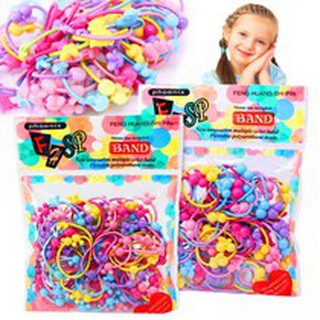 túi 50 dây buộc tóc cho bé