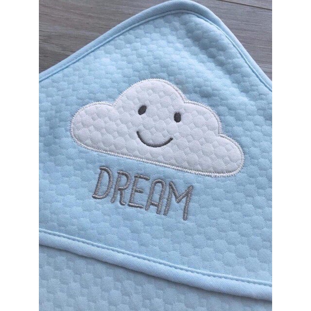 Chăn Ủ Trần Bông Cho Bé Sơ Sinh Bebe Comfort Cao Cấp, Khăn Ngủ Có Mũ Babibu - CUTBB