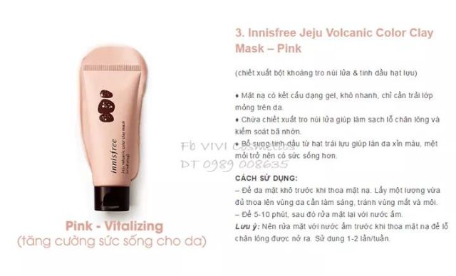 MẶT NẠ INNISFREE JEJU VOLCANIC COLOR CLAY MASK