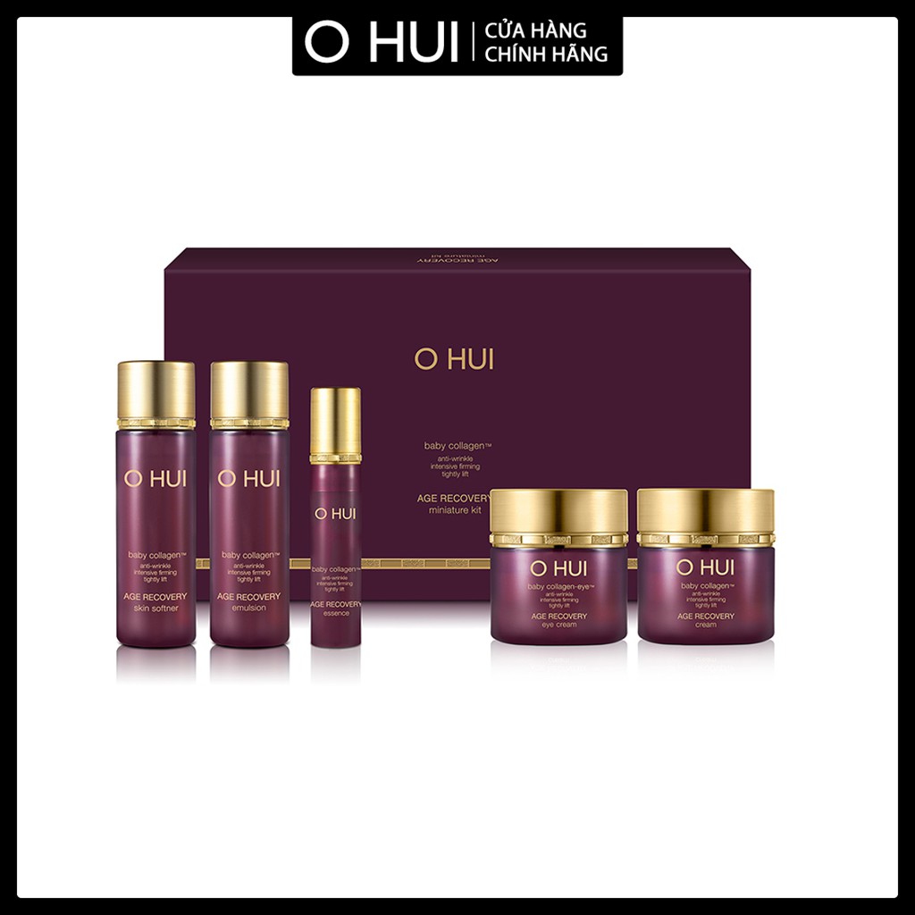 [HB Gift] Bộ dưỡng 5 món cải thiện da lão hóa OHUI Age Recovery 5pcs Mini Kit Gimmick