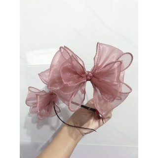 Cài tóc nơ voan bản to siêu đáng yêu cho bé gái