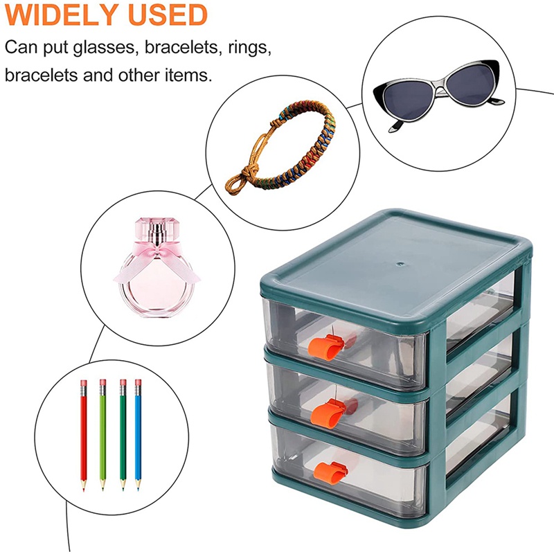 Tủ nhựa 3 ngăn kéo đựng đồ dùng để bàn tiện dụng