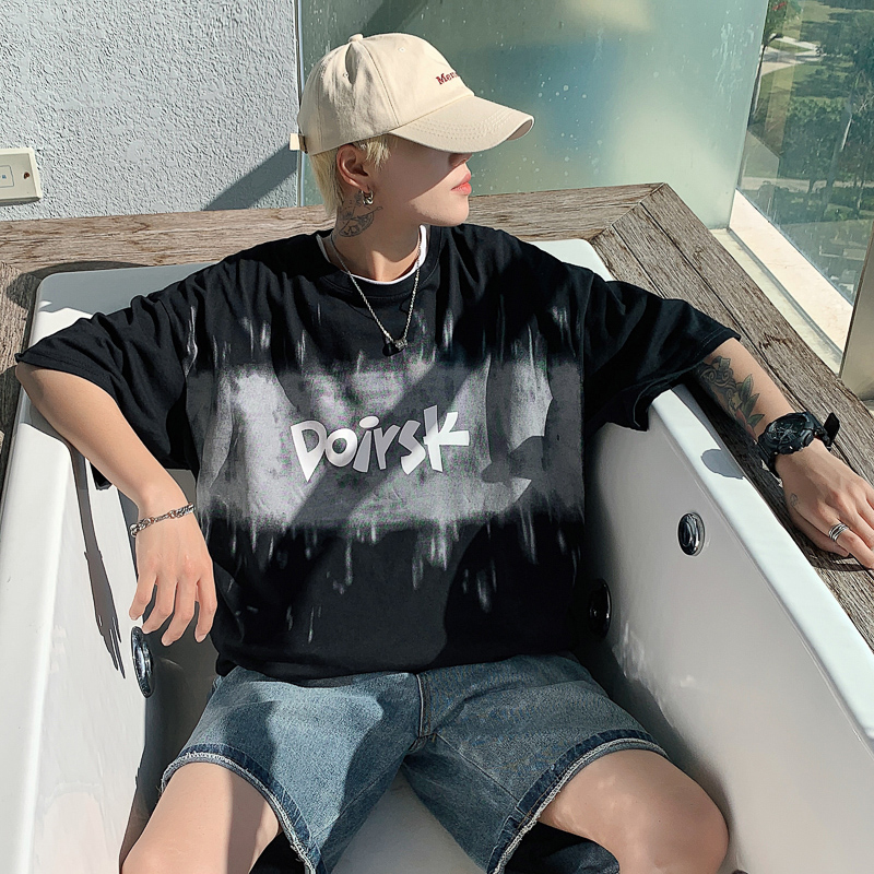 Áo Thun Nam Tay Ngắn Dáng Rộng Phong Cách Hàn Quốc