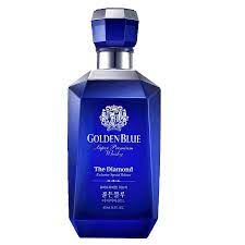 Vỏ chai rượu ngoại thủy tinh GOLDEN BLUE 450ml xuât xứ Hàn quốc