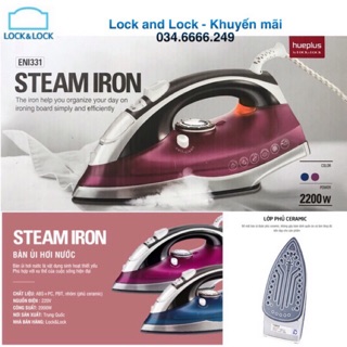 🍓🍓bàn ủi hơi nước lock&lock-eni331