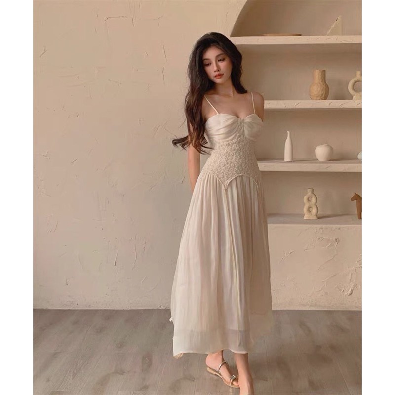 Váy 2 dây xoè dài tiểu thư cúp ngực