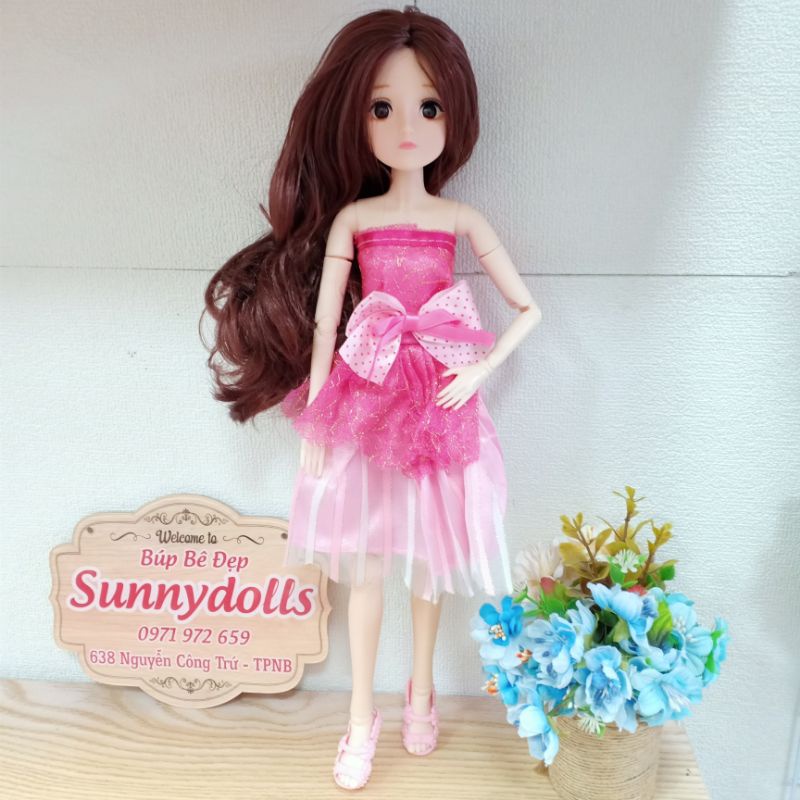 Búp Bê BJD 1/5 - 36cm 💖 Cơ Thể 21 Khớp Tóc Dài và Dày