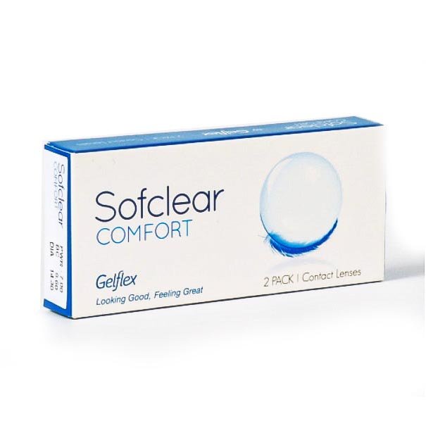 Sofclear Comfort monthly - Lens tháng không màu - Kính áp tròng Gelflex Chính Hãng ( 2 MIẾNG/ HỘP )