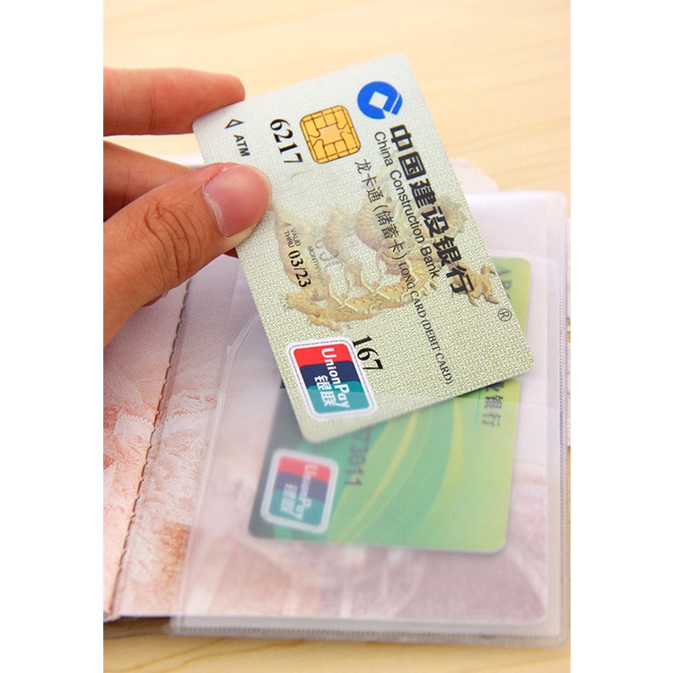 Bao đựng hộ chiếu/thẻ chống bụi chống thấm nước bằng nhựa PVC trong suốt cao cấp