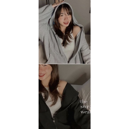 Áo khoác nỉ trơn oversize phong cách ulzzang , áo hoodie nỉ mũ to form rộng 2 màu đen và xám | BigBuy360 - bigbuy360.vn