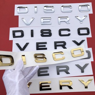 Tem logo chữ nổi DISCOVERY trang trí xe ô tô - nhiều màu