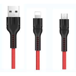 CÁP SẠC 2 ĐẦU CAO CẤP HOCO U31 - DÀI 1.2M (MICROUSB VÀ LIGHTNING) - HÃNG PHÂN PHỐI CHÍNH HÃNG HN