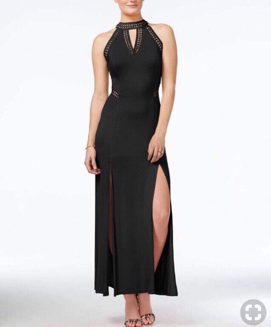 Đầm Maxi Thun Rayon Guess Xẻ Tà Trước Ren Trên - 0868