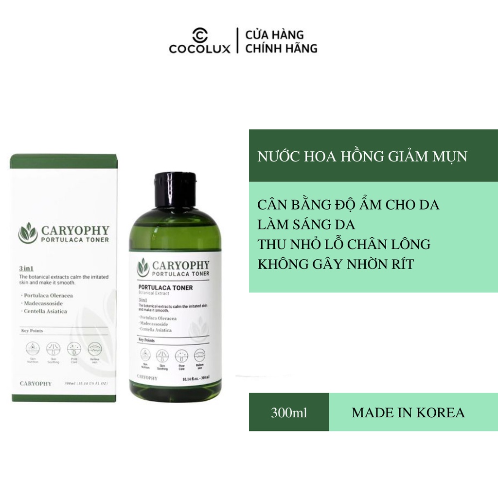 Nước Hoa Hồng Giảm Mụn Caryophy Portulaca 300ml