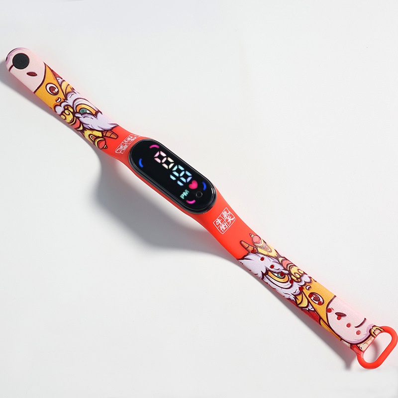 XIAOMI Đồng Hồ LED Điện Tử Chống Thấm Nước Họa Tiết Hoạt Hình Dễ Thương Dành Cho Trẻ Em