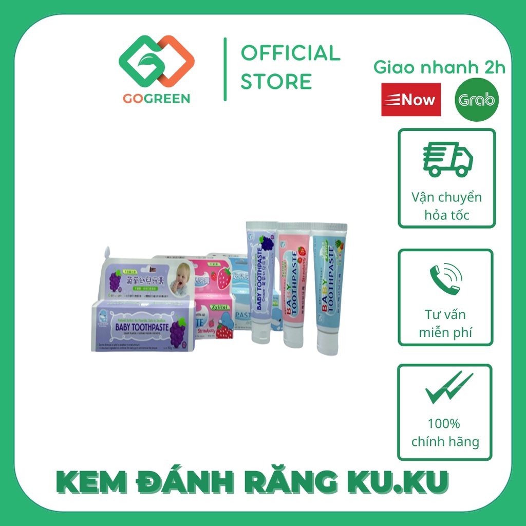 [CHÍNH HÃNG] KEM ĐÁNH RĂNG CHO BÉ KU.KU DUCKBILL 50G