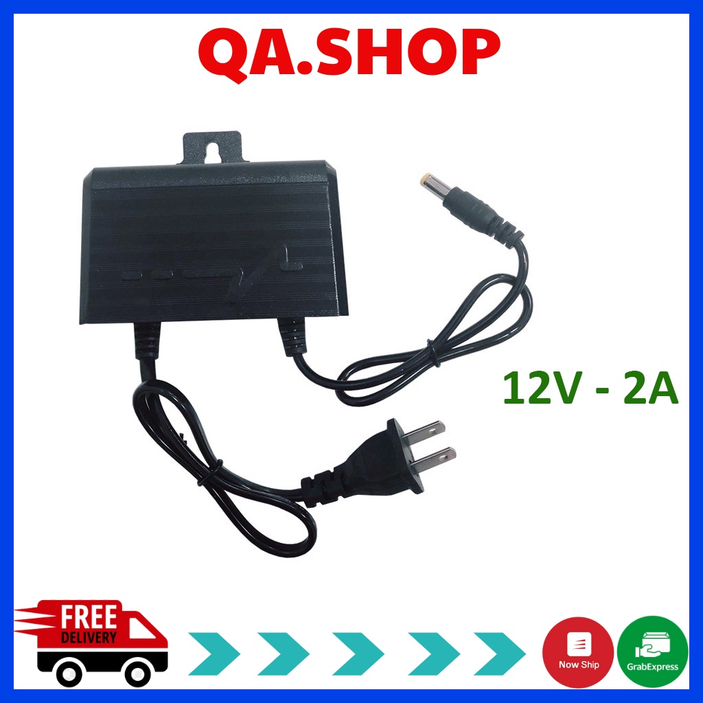 Nguồn dời chống nước 12v-2a, nguồn camera 12v-2a, adapter camera ngoài trời.