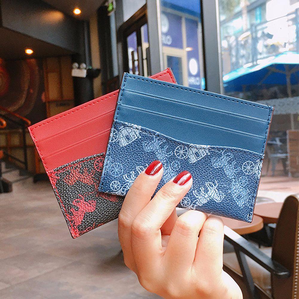 MXGOODS Ví Da PU Đựng Thẻ Đa Năng Phong Cách Hàn Quốc Cho Nữ