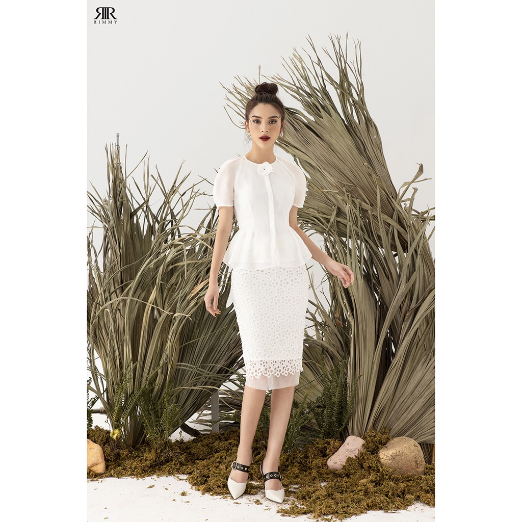 Áo sơ mi RIMMY Cami top màu trắng AO0972 (không hoa)
