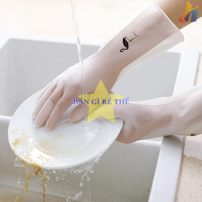 Găng Tay Cao Su Rửa Chén Bát Chống Thấm Nước