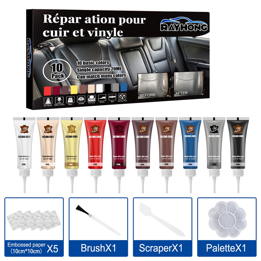 Gel da lỏng Sửa Chữa Đồ Da 20Ml Dung Dịch Làm Sạch Da Kem Sửa Chữa Bổ Sung Cho Ghế Xe Hơi và Sofa gia đình tại Nhà