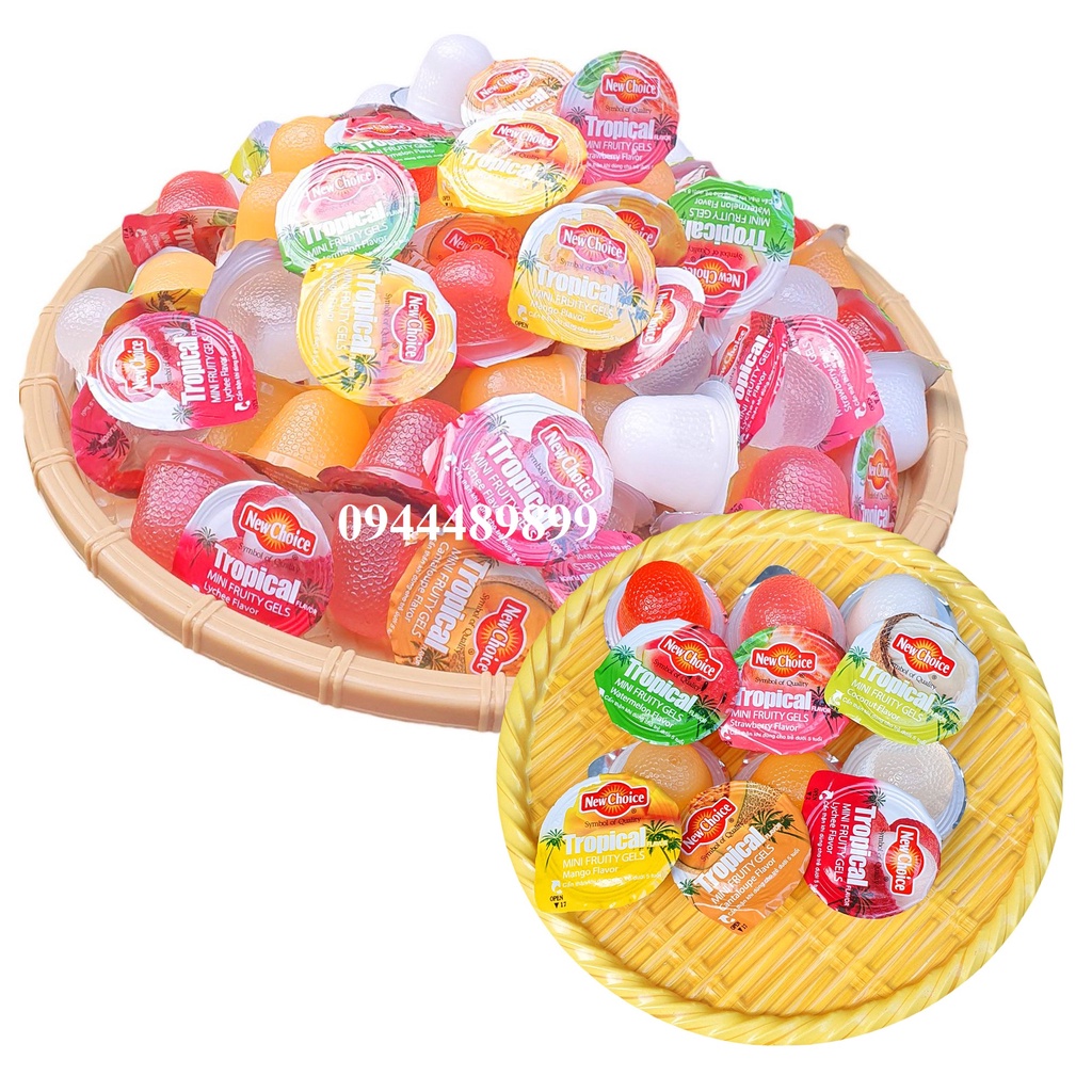 1kg Thạch Rau Câu Trái Cây New Choice đủ vị - bánh kẹo tết - đồ ăn vặt Tết Tết