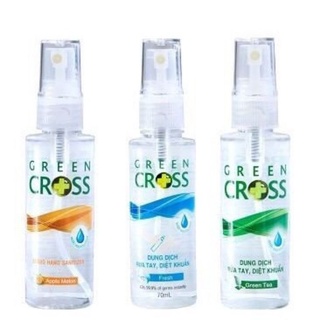 Nước rửa tay GREEN CROSS hương trái cây 70ml dạng chai xịt