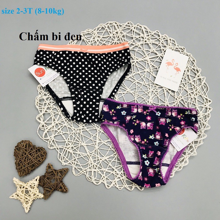 [Sale Hàng Lẻ Size] Quần Chip Đùi Và Chip Tam Giác Bé Gái, Chất Cotton Mềm Mát, Màu Sắc Xinh Yêu