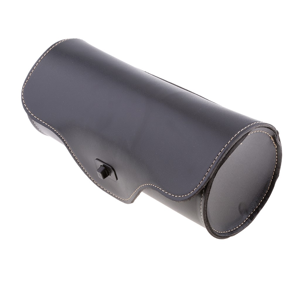 Túi Da PU Tròn Gắn Yên Xe Mô Tô Harley Màu Đen Kokiya2