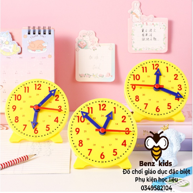 Đồng hồ / con dấu đồng hồ dụng cụ giảng dạy về thời gian cho trẻ mầm non, tiểu học
