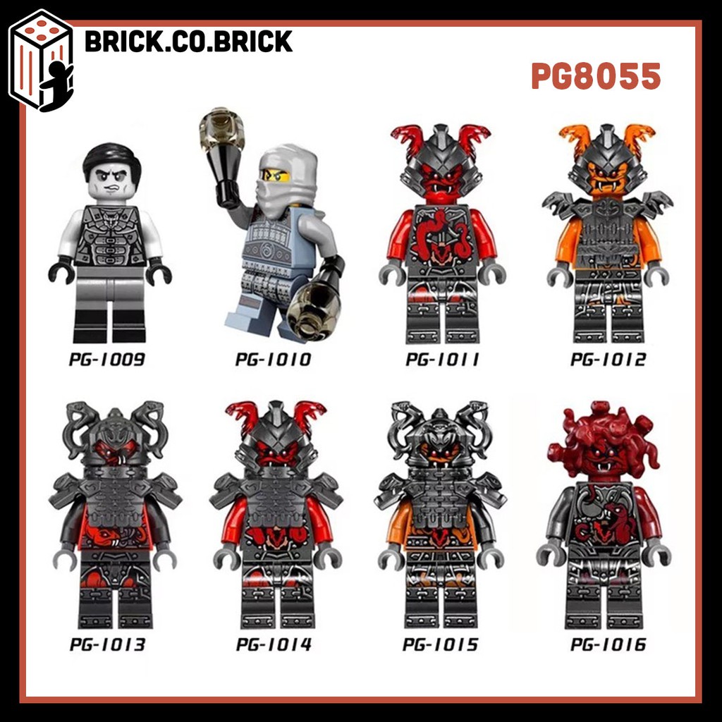 Samurai - Ninjago và quân đoàn Vermillion - Đồ chơi lắp ráp minifigure và non lego nhân vật ninja xà tinh PG8055