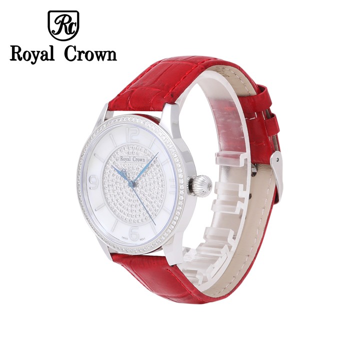 Đồng Hồ Nữ Chính Hãng Royal Crown 6118M Dây Da Đỏ