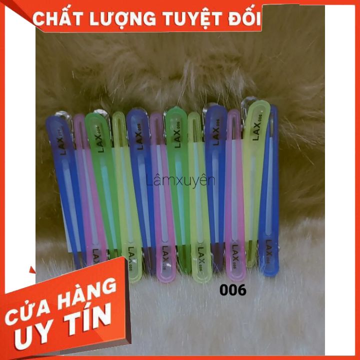 Kẹp mỏ vịt cao cấp để chia tóc LAX vỉ 12 cái FREESHIPchất liệu nhựa siêu bền, thiết kế siêu xinh chuyên dụng cho salon