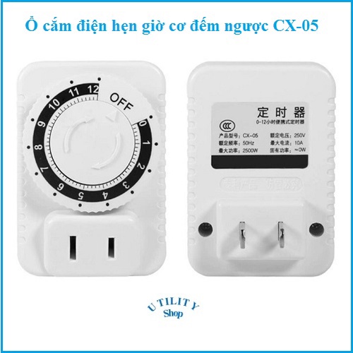Ổ cắm điện hẹn giờ cơ đếm ngược CX-05 thông minh