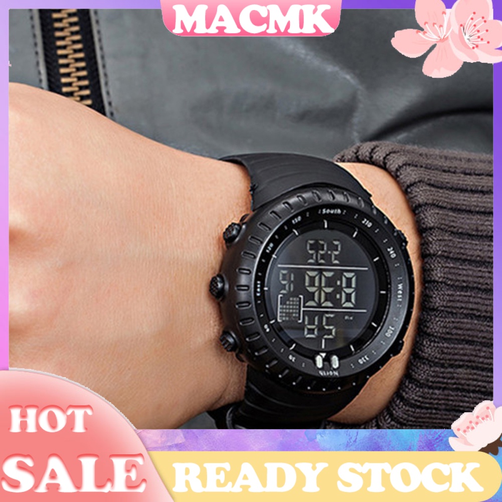 MACmk Fashion Men Sport Digital Display Backlight Week Date Alarm Wrist Watch Gift