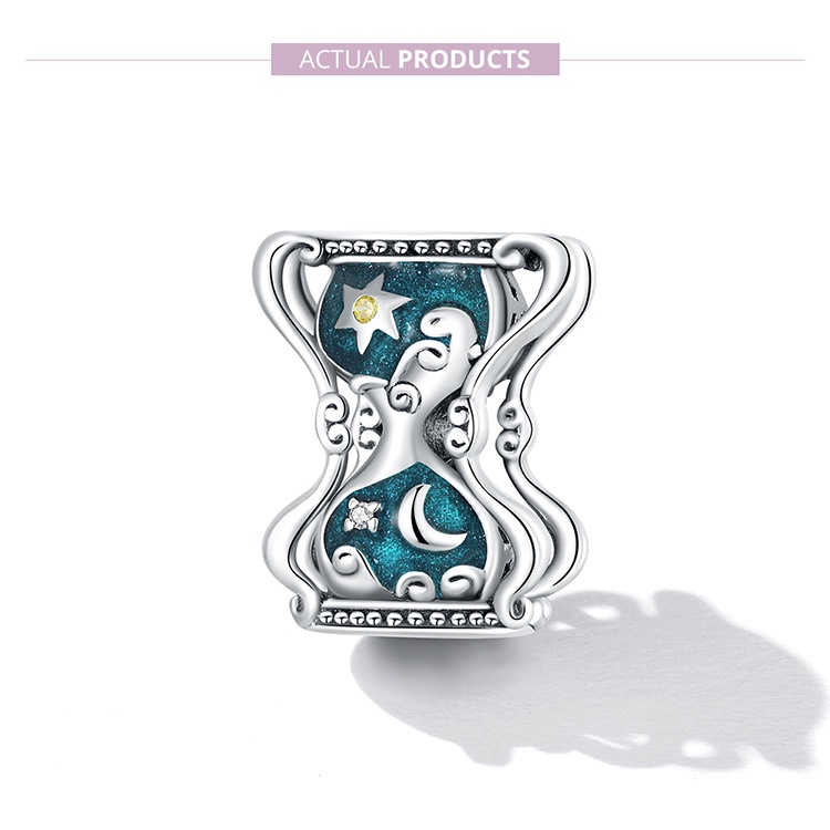 Mặt dây BAMOER Bạc 925 hình mặt trời và mặt trăng độc đáo thời trang cho nữ