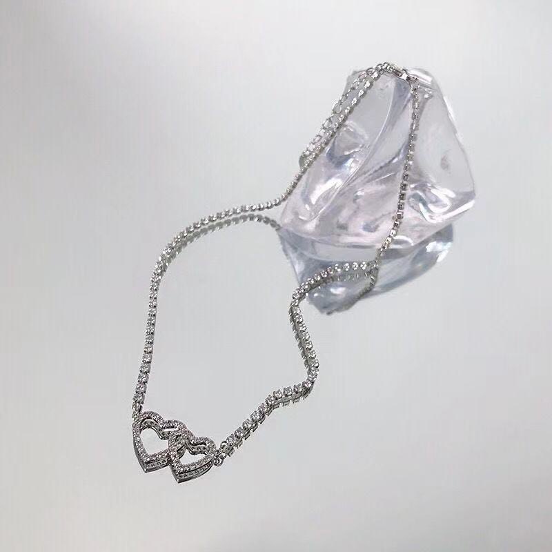 Vòng Cổ Sợi Đá Hai Trái Tim - Vani Store - TS000641