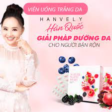 Viên Uống Trắng Da Lựu Đỏ Hanvely Nature White Diary Hàn Quốc trắng da, giảm nám, dưỡng ẩm - Hộp 30 viên