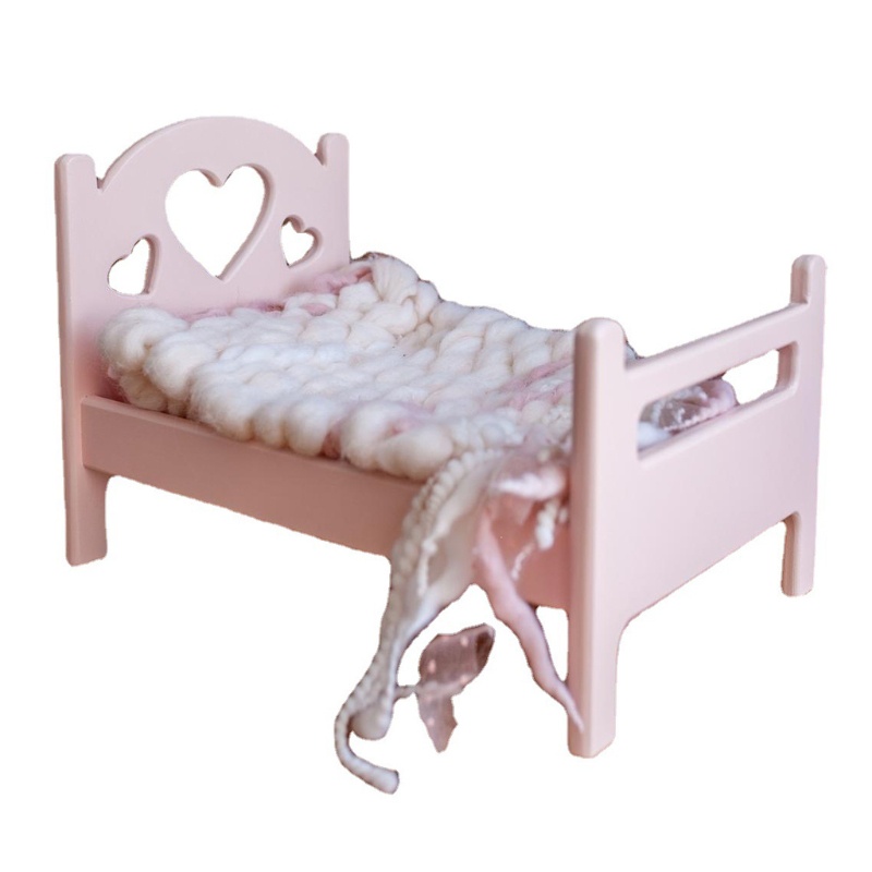 Giường Ngủ Hình Trái Tim Dùng Làm Phụ Kiện Chụp Ảnh Cho Bé Sơ Sinh