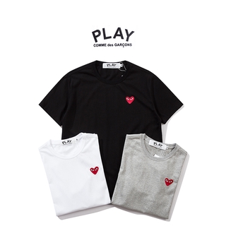 Áo Thun Cotton Ngắn Tay In Chữ Cdg Play Thời Trang Cho Nam Và Nữ