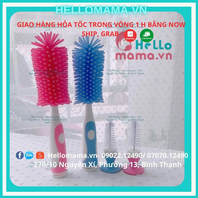 CHỔI CỌ BÌNH SỮA SILICONE THÁI LAN SIÊU MỀM 360 ĐỘ