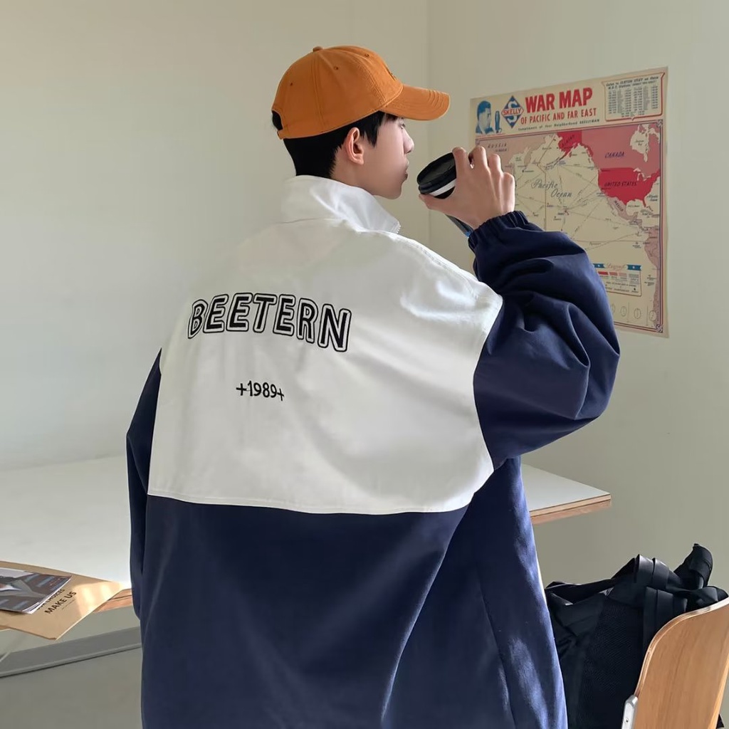 Áo Khoác Bóng Chày Cổ Đứng Phong Cách Hồng Kông Cá Tính Cho Nam áo chống nắng nam cao cấp Đánh vần màu