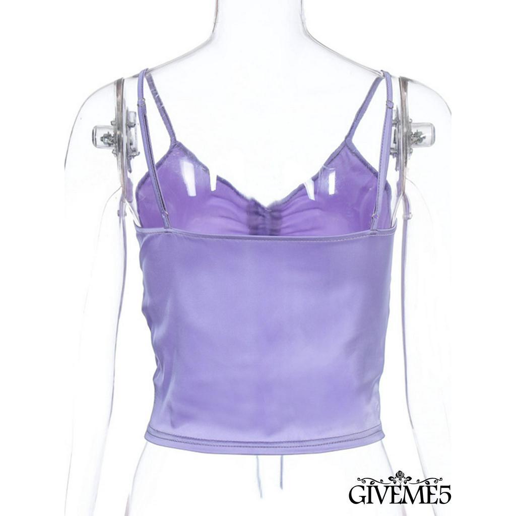 Áo Lửng Hai Dây Rút Dây Thời Trang Quyến Rũ Dành Cho Nữ